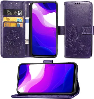 Produktbild von König Design Hülle kompatibel mit Xiaomi Mi 10 Lite 5G Kunstleder Handyhülle - Handy Case Violett