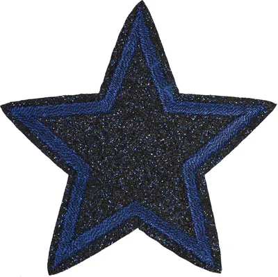 Produktbild von 3 Glitzer Stern Aufbügler 65mm Aufnäher Applikationen Zierapplikation, Farbe wählbar