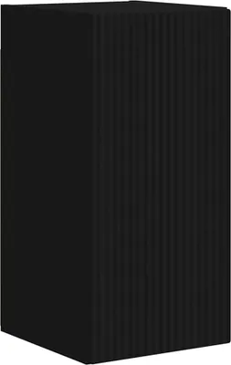 Image de vidaXL Meuble TV mural noir 30 x 31 x 60 cm Bois composite