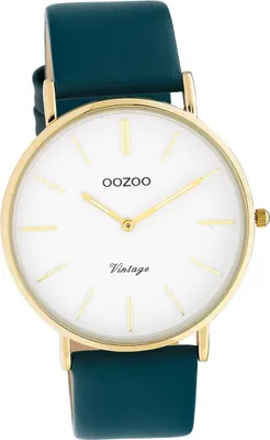Image de Oozoo Montre femme turquoise analogique C20228 Vintage Series bracelet cuir D2UOC20228