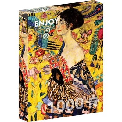Obrázok produktu pre Puzzle 1000 dielov Enjoy – Gustav Klimt: Dáma s vejárom