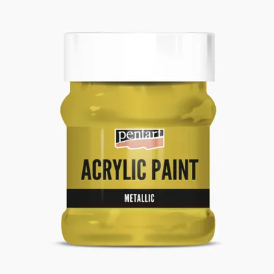 Obrázek produktu pro PENTART metalická akrylová barva, 230 ml, starozlatá