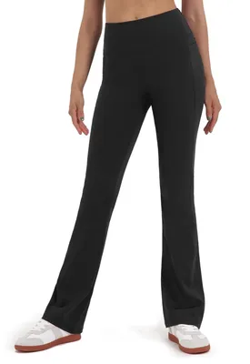 Produktbild von SolidKeus – Yogahosen mit hoher Taille und ausgestelltem Bein für große Frauen
