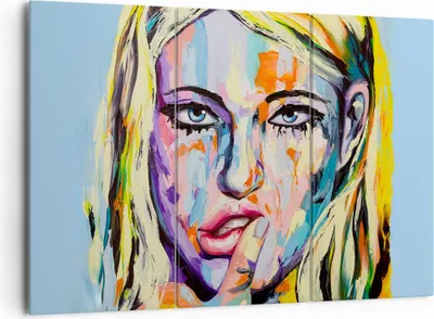 Produktbild von Bild auf Leinwand - Leinwandbild - Öl Malerei Porträt Frau - 165x110cm - Wand Bild - Wanddeko - Leinwanddruck - Bilder - Kunstdruck - Wanddekoration - Leinwand bilder - Wandkunst - CE165x110-2904