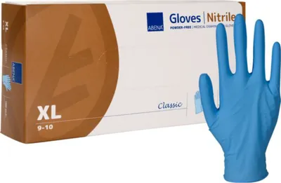 Produktbild von Abena Classic Nitril Unt.Hands.unste.pf XL blau 100 St
