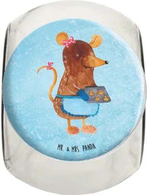 Produktbild von Mr. & Mrs. Panda Kaffeedose Maus Kekse XL 2000ml - Eisblau - Geschenk, Vorratsbehälter, Weihnachtskekse, Aufbewahrungsdose, Plätzchen, Weihnachten, Vorratsdose Glas