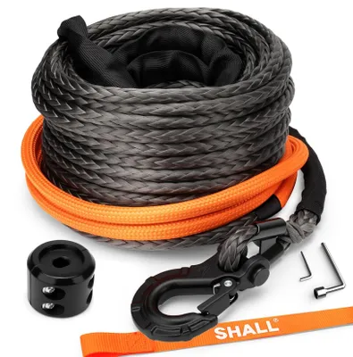Imagen del producto de Cuerda sintética para cabrestante de 9 mm x 28 metros, con accesorios