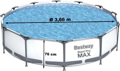 Obrázok produktu pre Súprava na bazén Bestway Steel Pro MAX 366x76 cm