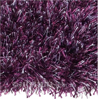 Image de Tapis à poils longs fait main avec motif uni BEAT