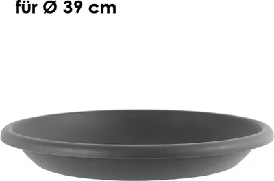 Produktbild von Untersetzer f. Pflanzschale SAVONA d=39 cm H=5 cm Anthrazit Kunststoff