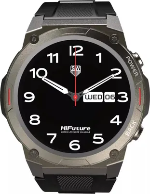 Image de Montre connectée HiFuture FutureGo Mix2, écran AMOLED de 1,43 pouces, résolution 466 x 466, batterie 400 mAh, couleur noire