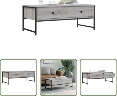 Produktbild von The Living Store Couchtisch Grau Sonoma 101x49x39,5 cm Holzwerkstoff