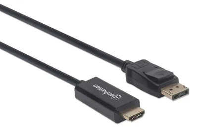 Imagen del producto de Manhattan 152679. Cable  de DisplayPort a HDMI, resolución 1080p, longitud 1,8 metros