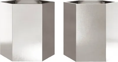 Obrázok produktu pre vidaXL Záhradné kvetináče 2 ks šesťhranné 46x40x45 cm z nehrdzavejúcej ocele