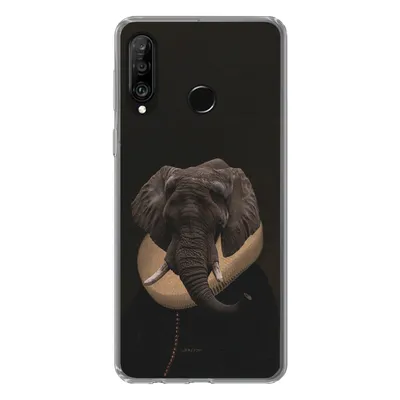 Produktbild von MuchoWow® Handyhülle Schutzhülle Hülle für Huawei P30 Lite Elefant - Kunst - Tiere Silikon Softcase Handy Hülle - Handyhülle