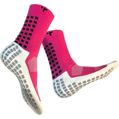 Produktbild von Trusox Mid-Calf Cushion Crew 3.0 Gripsocken - Rosa / Schwarz  | Größe: 44+