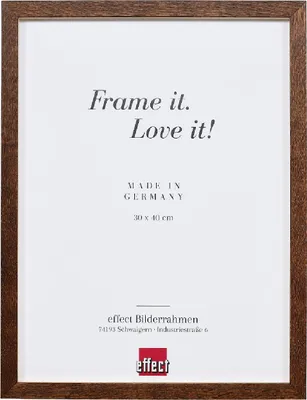 Produktbild von effect Profil 2430 Holzrahmen Nussbaum Klarglas 25x70 cm