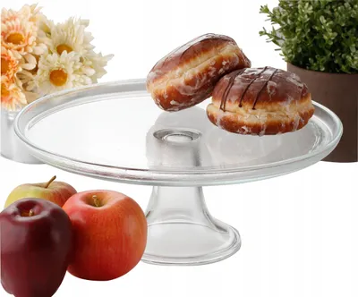 Zdjęcie produktu dla STOJAK NA PIEC Szklany talerz do serwowania PIEC STOJAK NA PIEC z podstawą 31 cm
