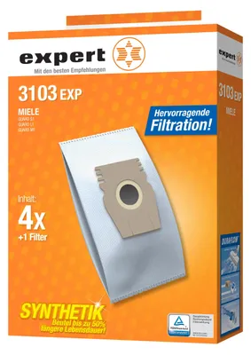 Produktbild von expert 3103EXP Staubsaugerbeutel 4 Beutel, 1 Filter