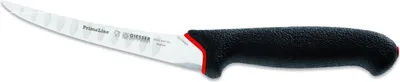 Immagine prodotto di Coltello da disosso Giesser Coltello da carne PrimeLine Lama ricurva Manico chiuso - 15 cm, forte con lama seghettata, nero