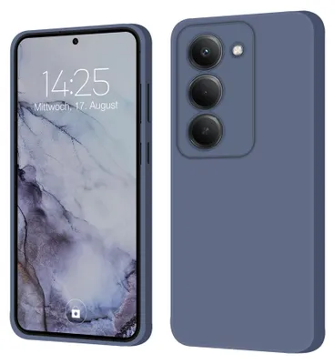 A product shot of a smartphone case, showing both the front and back of the case.