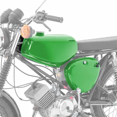 Immagine prodotto di Serbatoio / serbatoio benzina per Simson S51 / S50 / S70 con copertura laterale verde