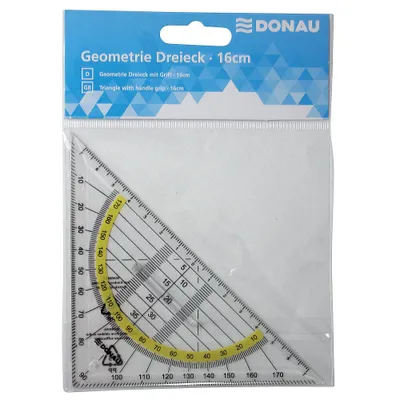 Zdjęcie produktu dla DONAU 4210002-00 Geometriedreieck mit Griff 16 cm