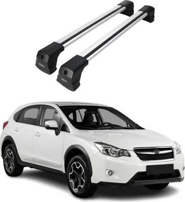 Image de Barres de Toit Transversales pour Subaru XV 2012-2018 SUV en Aluminium Gris 2x