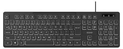 Obrázok produktu pre Savio KB-04, Plná veľkosť (100 %), Kábel, USB, Membránový spínač kláves, QWERTY, Čierna