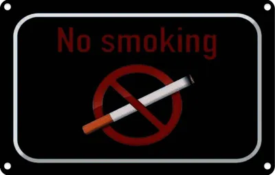 Produktbild von vianmo Blechschild 20x30 cm No smoking Rauchverbot Warnschild Hinweisschild Sicherheit Vorsicht