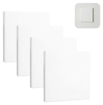 Obrázek produktu pro Kryt na žaluzie, nástěnná deska, 8,6 x 8,6 cm, sada 4 kusů, bílá