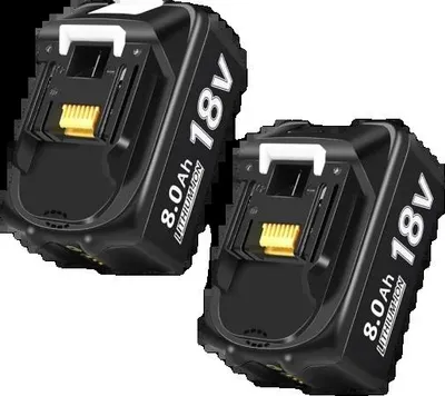 Immagine prodotto di Batteria di ricambio, capacità 8000 mAh, compatibile con la serie BL1830, 2 pezzi da 80 Ah