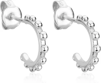 Produktbild von Unique Creolen Dots für Damen aus 925er Sterlingsilber