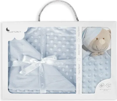 Produktbild von Interbaby - Blasen Decke 80X110 CMS. + Dou Dou 28X17 CMS. - Mod. Osito - Blau