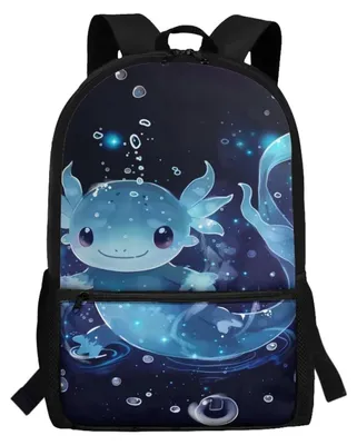 Obrázok produktu pre Školská taška s estetickým dizajnom pre deti, s motívom axolotla