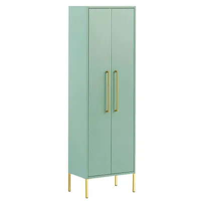 Produktbild von Badezimmer Hochschrank SARAY-80 in Mintgrün, B/H/T: ca. 46,2/154,7/30,1 cm
