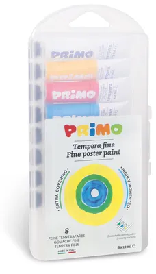 Immagine prodotto di Colori a tempera PRIMO, 8 x 12 ml, in tubetto