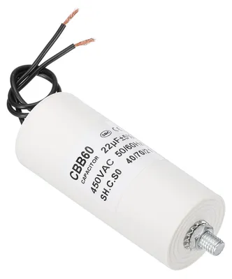 Startcondensator CBB60 22 µF, 450 V, 2 Drähte, 50/60 Hz