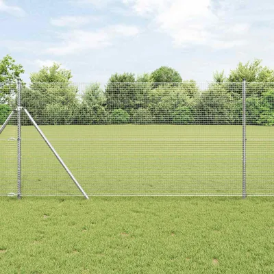 Zdjęcie produktu dla Maison Exclusive - Panelowy płot dwupanelowy, wymiary 5000 x 140 cm, kolor srebrny