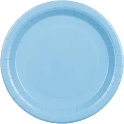 Produktbild von 6x Pappteller, hellblau, 23 cm