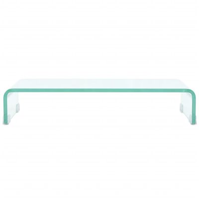 vidaXL TV-Tisch/Bildschirmerhöhung Glas Transparent 60x25x11 cm