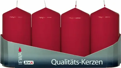 Obrázek produktu pro Sloupkové svíčky 40x90mm vínové 4ks, JEKA