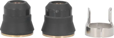 Image de 2 capuchons de protection pour électrodes avec 1 entretoise de soudage en céramique, kit de pièces de rechange pour chalumeau de découpe plasma