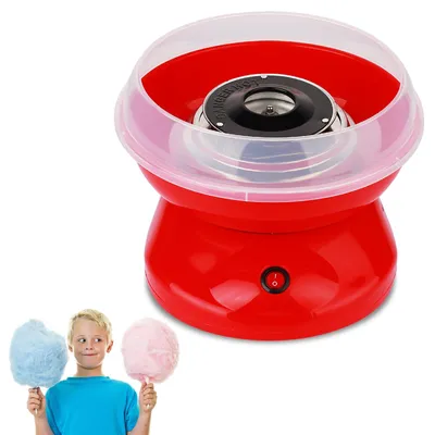 Suikerspinmaschine 450 W für Partys, leicht zu reinigen, rot