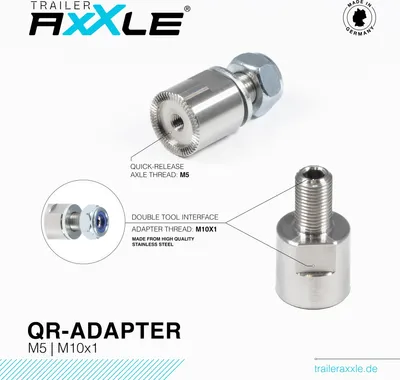 Produktbild von Trailer AxXle - QR-Adapter M5 - Schnellspanneradapter für Fahrradanhänger |  Germany