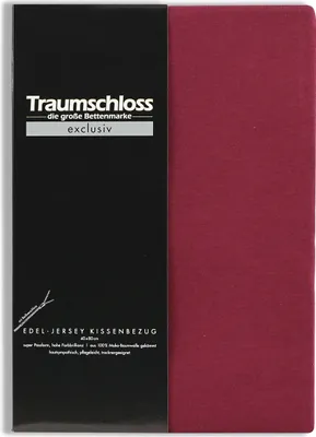 Produktbild von Traumschloss Exclusiv Edel-Jersey Kissenbezug 40 x 140 cm bordeaux Edel-Jersey, mit Reißverschluss, Seitenschläferkissen