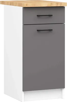 Produktbild von Akord Schrank Oliwia Mit Platte In Weiß-Grau (Grafit) 46X40X85 Cm