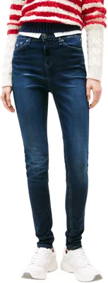 Productafbeelding van Tommy Jeans dames jeans, model Nora, skinny fit, blauw (donkere denim), maat 24W/30L