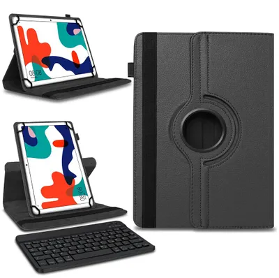 Produktbild von Tablet Tasche Hülle Huawei MatePad T10 9.7 Schutzhülle Bluetooth Tastatur QWERTZFarben:Schwarz