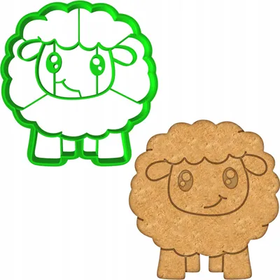 Produktbild von Cookie Monster Lamm Ostern Ausstecher für Plätzchen 8cm